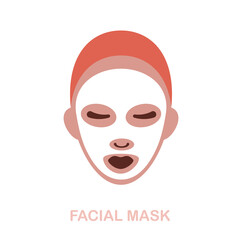 Facial Mask flat icon. Colored element sign from spa therapy collection. Flat Facial Mask icon sign for web design, infographics and more.