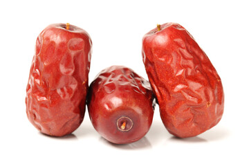 ujube or chinese date on white background