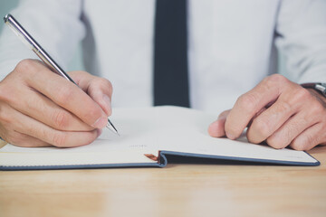Business man working with documents in the office
