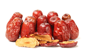ujube or chinese date on white background