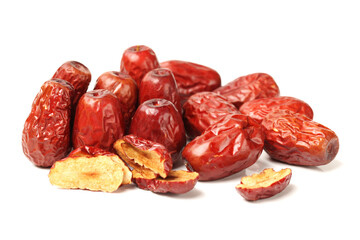 ujube or chinese date on white background