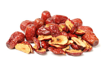 ujube or chinese date on white background