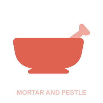 Martar And Pestle flat icon. Colored element sign from spa therapy collection. Flat Martar And Pestle icon sign for web design, infographics and more.