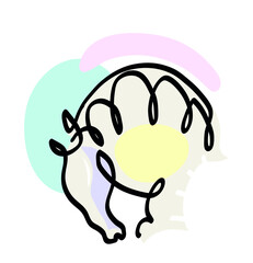 One line drawing of wild horse
One continuous line drawing of animal.
