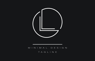LLL Minimalist Logo Design Vector Art Illustration