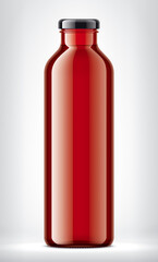 Color Glass Bottle on background. 