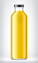 Glass Bottle on background. 