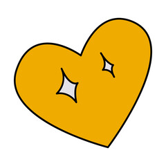 Valentine's Day love heart doodle vector illustrations colored hand drawn