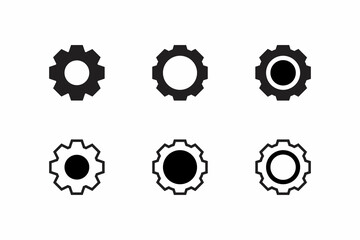 Gear Icon Vector. Settings Sign Symbol