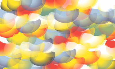 Festive shimmering iridescent background. Blurred outlines of forms. - 484155987