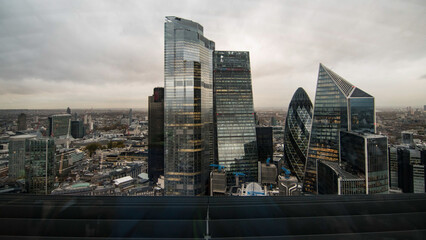 Fototapeta na wymiar View of the panorama from the Sky Garden