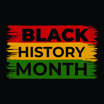 Black History Month Brush Stroke Effect