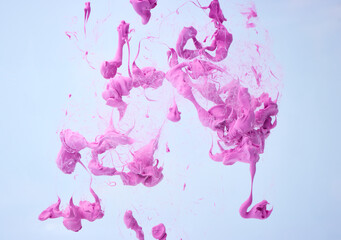 Splash of pink paint. Abstract background