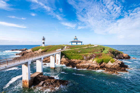 views of isla pancha lighthouse, Spain