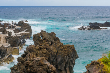 Porto Moniz at Madeira, Portugal