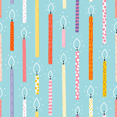 Festive party pattern illustration with candles