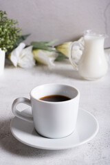 Espresso cup on a light background