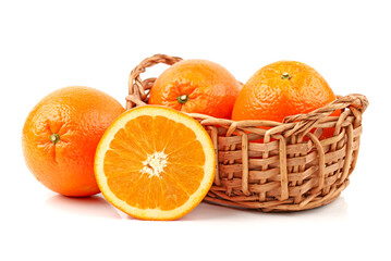 oranges in a basket