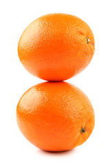 Orange fruit on the white background