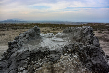 Fototapeta na wymiar Mud volcanoes in Gobustan (Qobustan), Azerbaijan