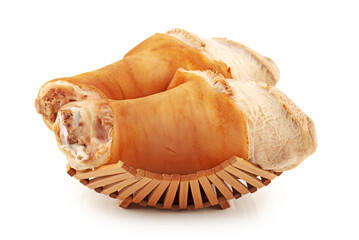 cooked pork (leg) isolated on white background