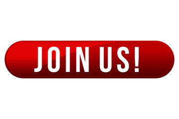Join Us Button. Red eps10 Vector Badge.