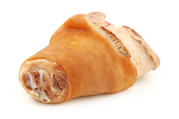 cooked pork (leg) isolated on white background