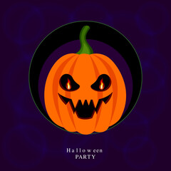 Halloween pumpkin. Layout for advertising