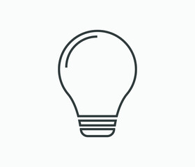 Bulb icon sign vector illustration black color