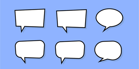 speech bubbles set