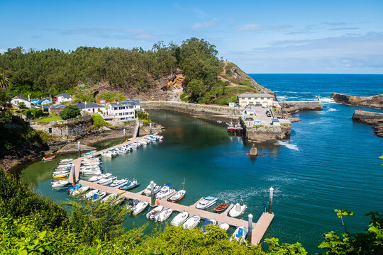 puerto de vega is a fishing town of asturias, Spain