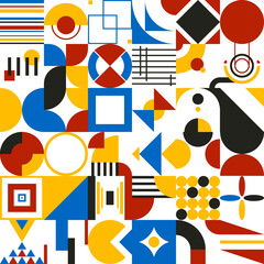 Bauhaus seamless pattern.