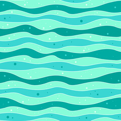 Water waves seamless pattern.