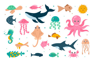 Sea underwater animals.