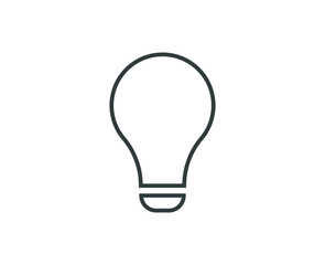 Bulb icon sign vector illustration black color