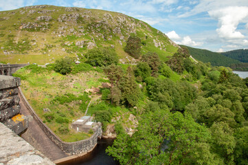 Summertime scenery around the Elan valley, near Rhayader,  Powys, Wales, UK.