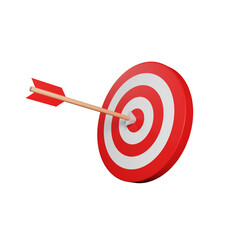 3d render target with arrow illustration