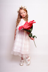 Pretty young lady with angel wings