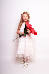 Pretty young lady with angel wings