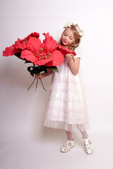 Pretty young lady with angel wings