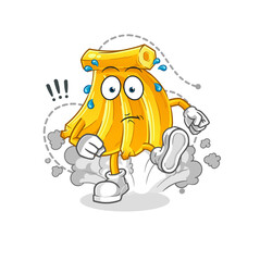 Banana running illustration. character vector