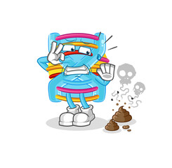 Obraz premium DNA with stinky waste illustration. character vector