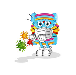 DNA refuse viruses cartoon. cartoon mascot vector