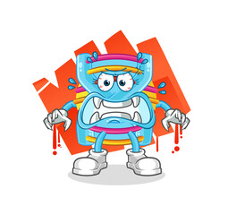 DNA monster vector. cartoon character