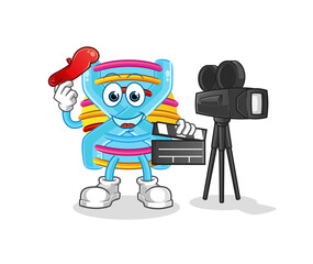 DNA director mascot. cartoon vector