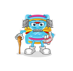 DNA white haired old man. character vector