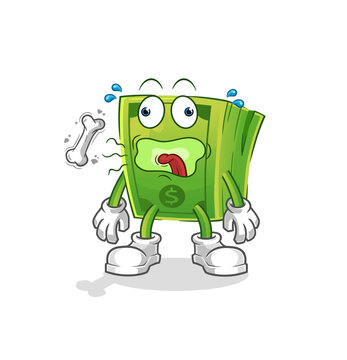 money burp mascot. cartoon vector
