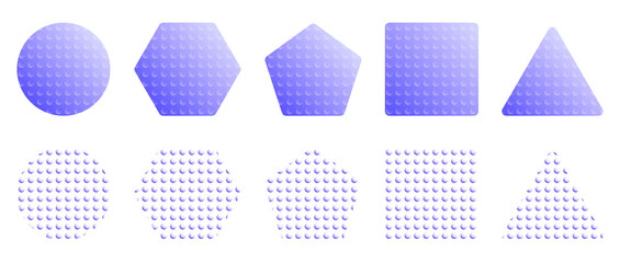 Set of design elements of various shapes. vector isolated on white background	