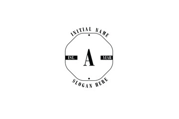 Stylish and Elegant luxurious logo of letter A with Polygon for company name or initial name.