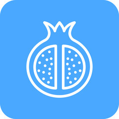 Pomegranate Vector Icon Design Illustration